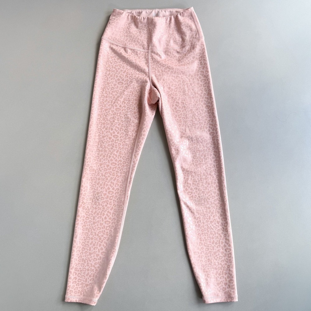 IVL Collective Pink Leopard Print Iridescent Leggings Size 4 High Rise Athletic - Picture 4 of 12